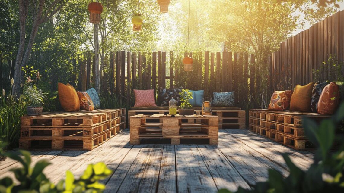 50 inspirations pour creer un salon de jardin en palette personnalise